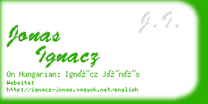 jonas ignacz business card